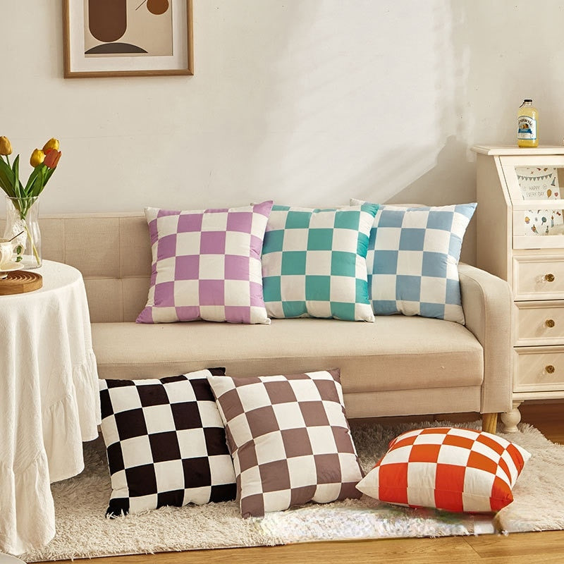 Colorful Decorative Checked Cushion Covers - MAHOGANY STREET