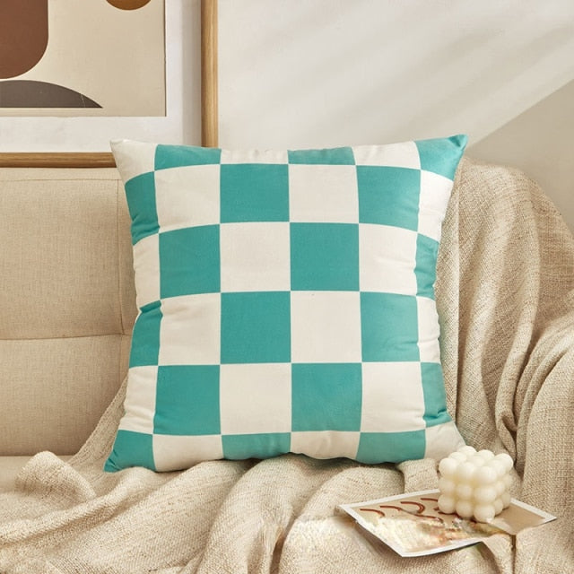 Colorful Decorative Checked Cushion Covers - MAHOGANY STREET