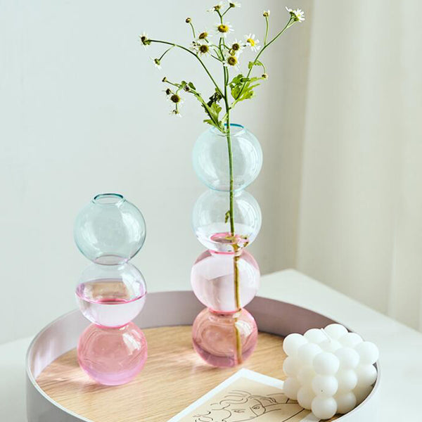 Multicolor Bubble Vases In Soft Pastels - MAHOGANY STREET