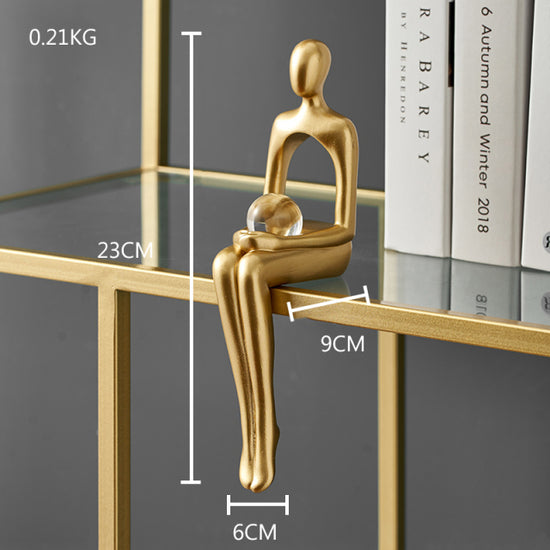 Abstract Decorative Figurines In Gold - MAHOGANY STREET