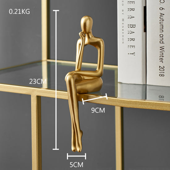 Abstract Decorative Figurines In Gold - MAHOGANY STREET