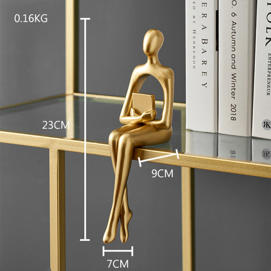 Abstract Decorative Figurines In Gold - MAHOGANY STREET