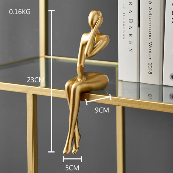 Abstract Decorative Figurines In Gold - MAHOGANY STREET