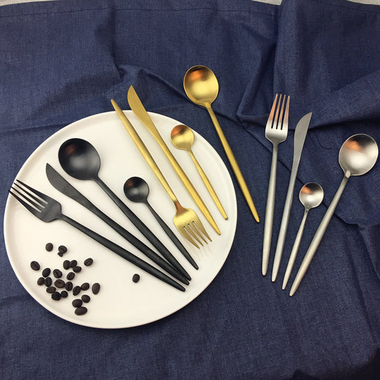 Minimalist Steel Cutlery Set - MAHOGANY STREET