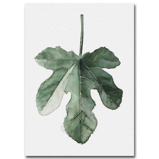 Watercolor Green Plants Canvas Print - MAHOGANY STREET