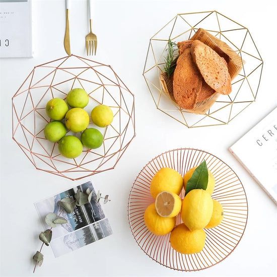 Chic Gold Wire Fruit Bowl - MAHOGANY STREET