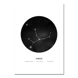 Astrology Signs Minimalist Canvas Prints - MAHOGANY STREET