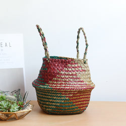 Seagrass Natural Design Storage Basket - MAHOGANY STREET