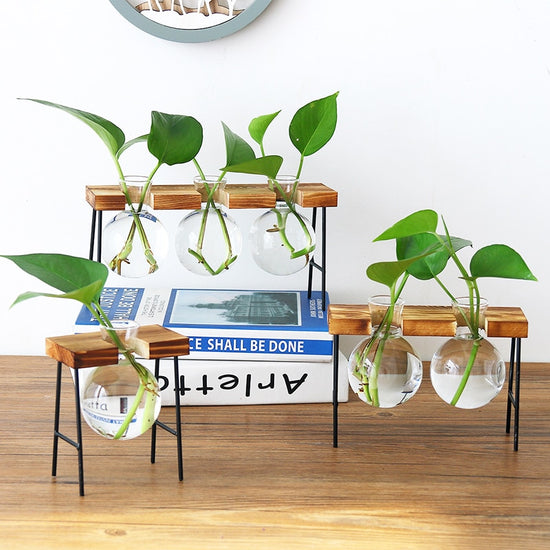 Decorative Wooden Frame Vase - MAHOGANY STREET