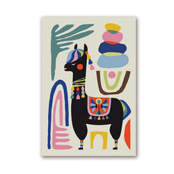 Funky Llama Canvas Print - MAHOGANY STREET