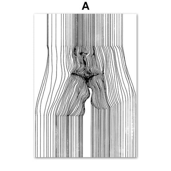 Abstract Body Lines Canvas Artworks - MAHOGANY STREET