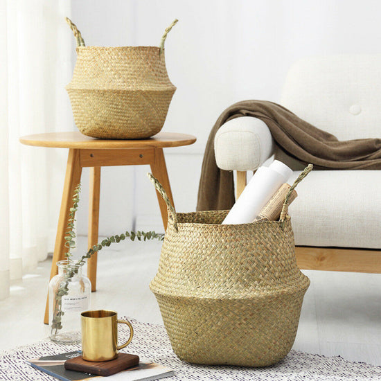 Multi Functional Woven Seagrass Basket - MAHOGANY STREET